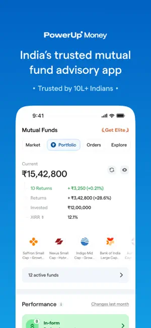 PowerUp Money: Mutual Funds iPhone screenshot 1