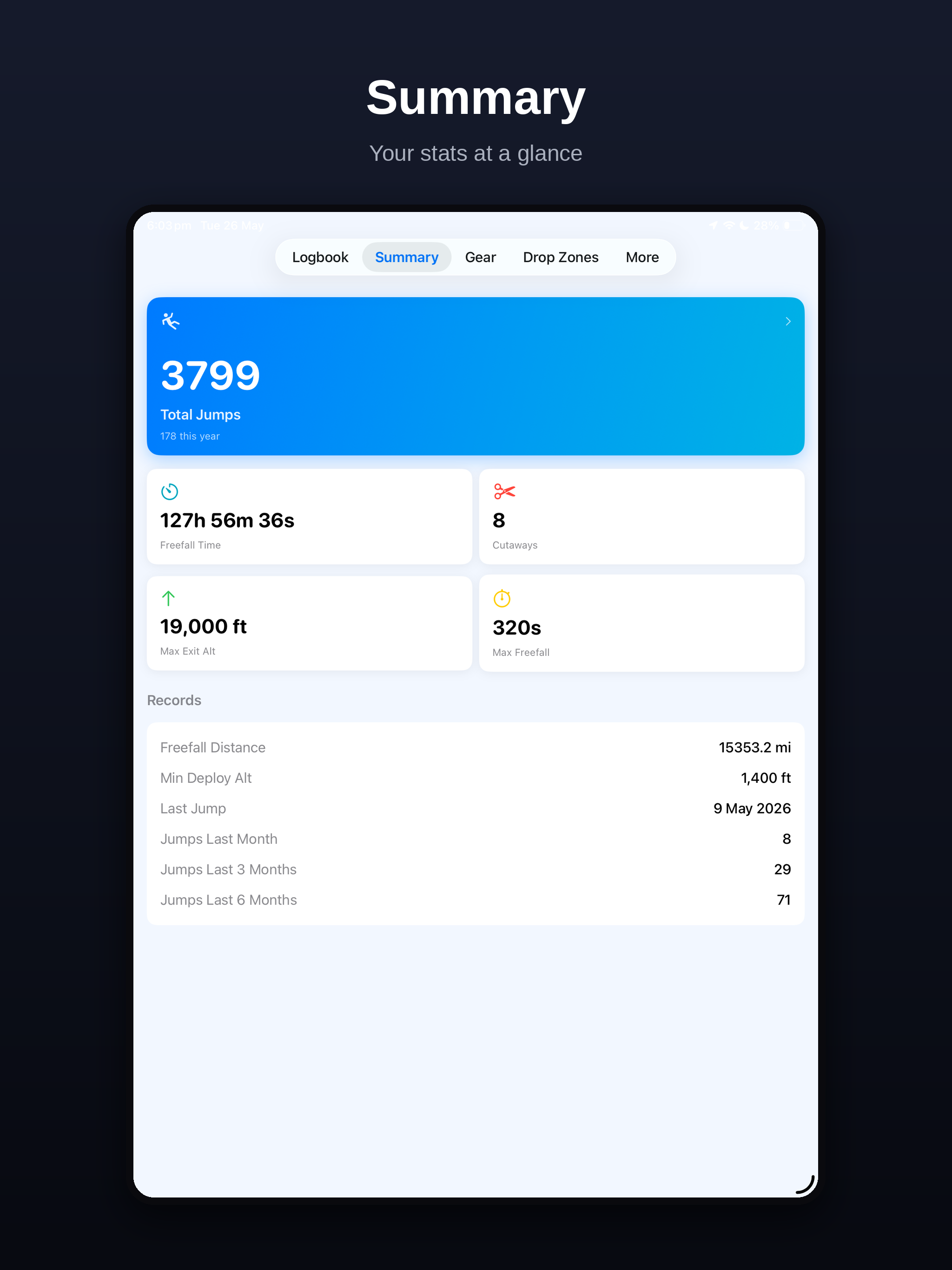 Skydiving Logbook screenshot 9