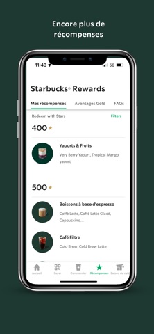 Starbucks France iPhone screenshot 2
