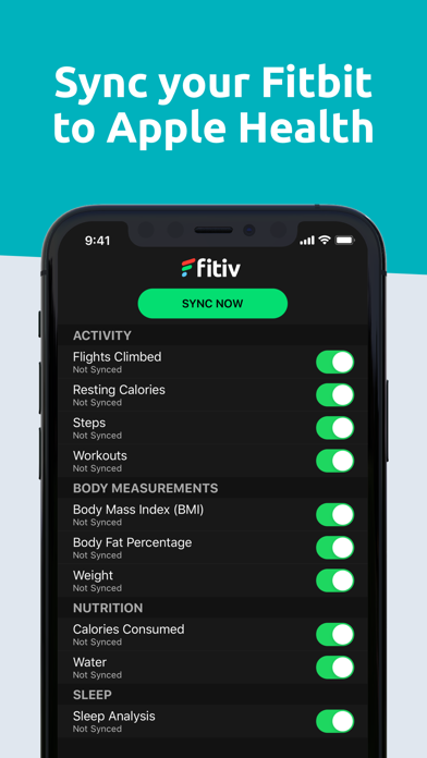 Screenshot #1 pour FITIV Sync for Fitbit Activity