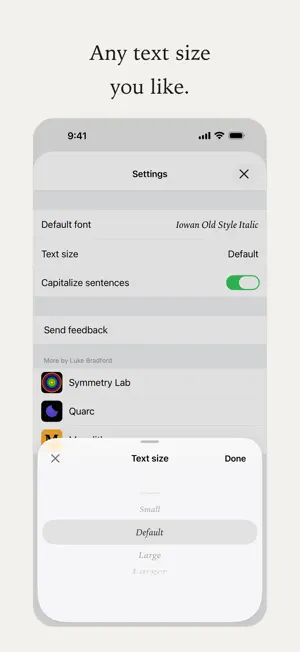 Textile: minimal notes screenshot 4