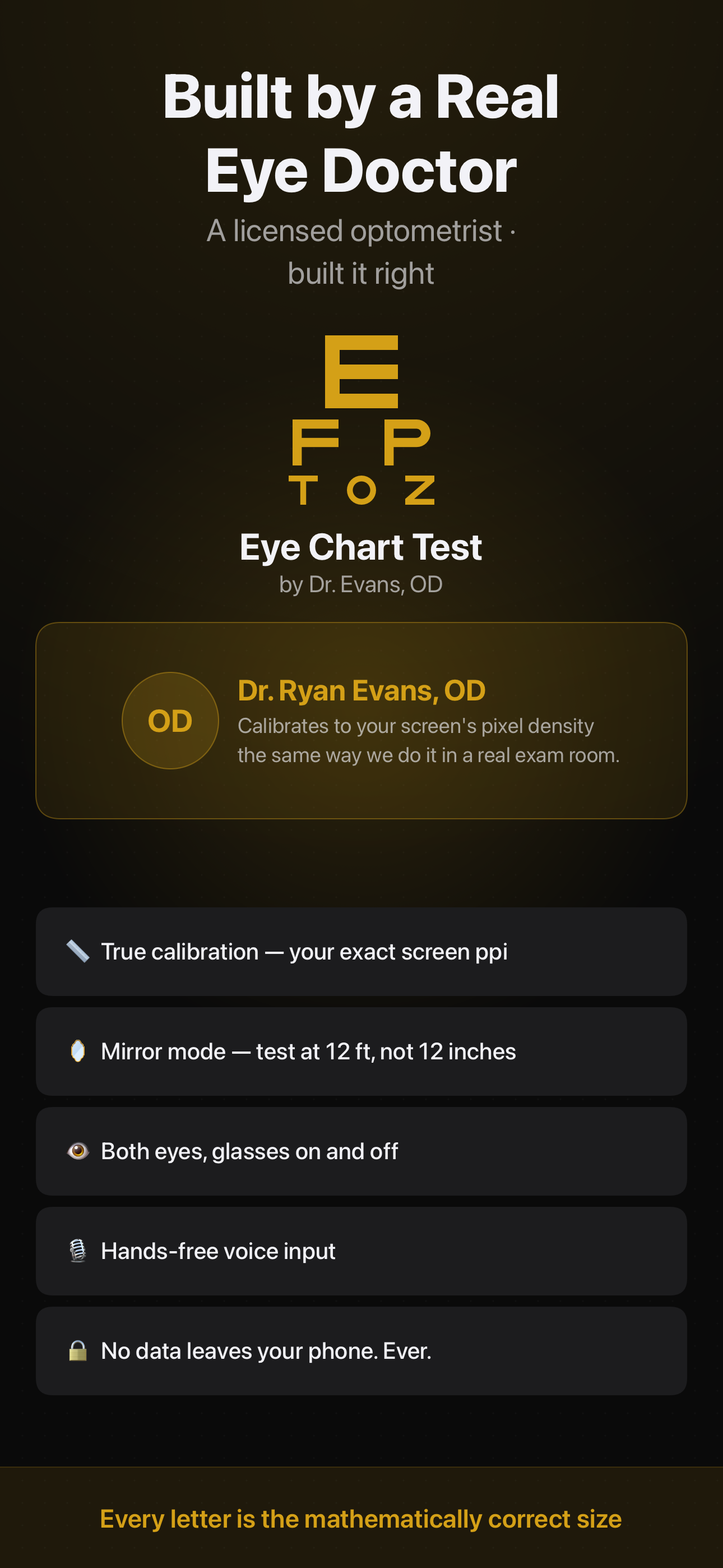 Eye Chart Test by Dr. Evans screenshot 3
