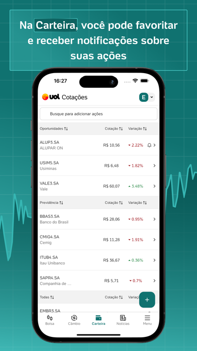 UOL Cotações para iPhone Screenshot