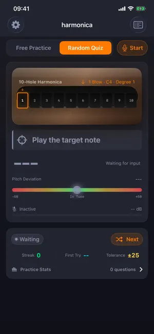 harmonica Pitch Trainer screenshot 2