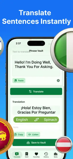 Universal translator Vault iPhone screenshot 4