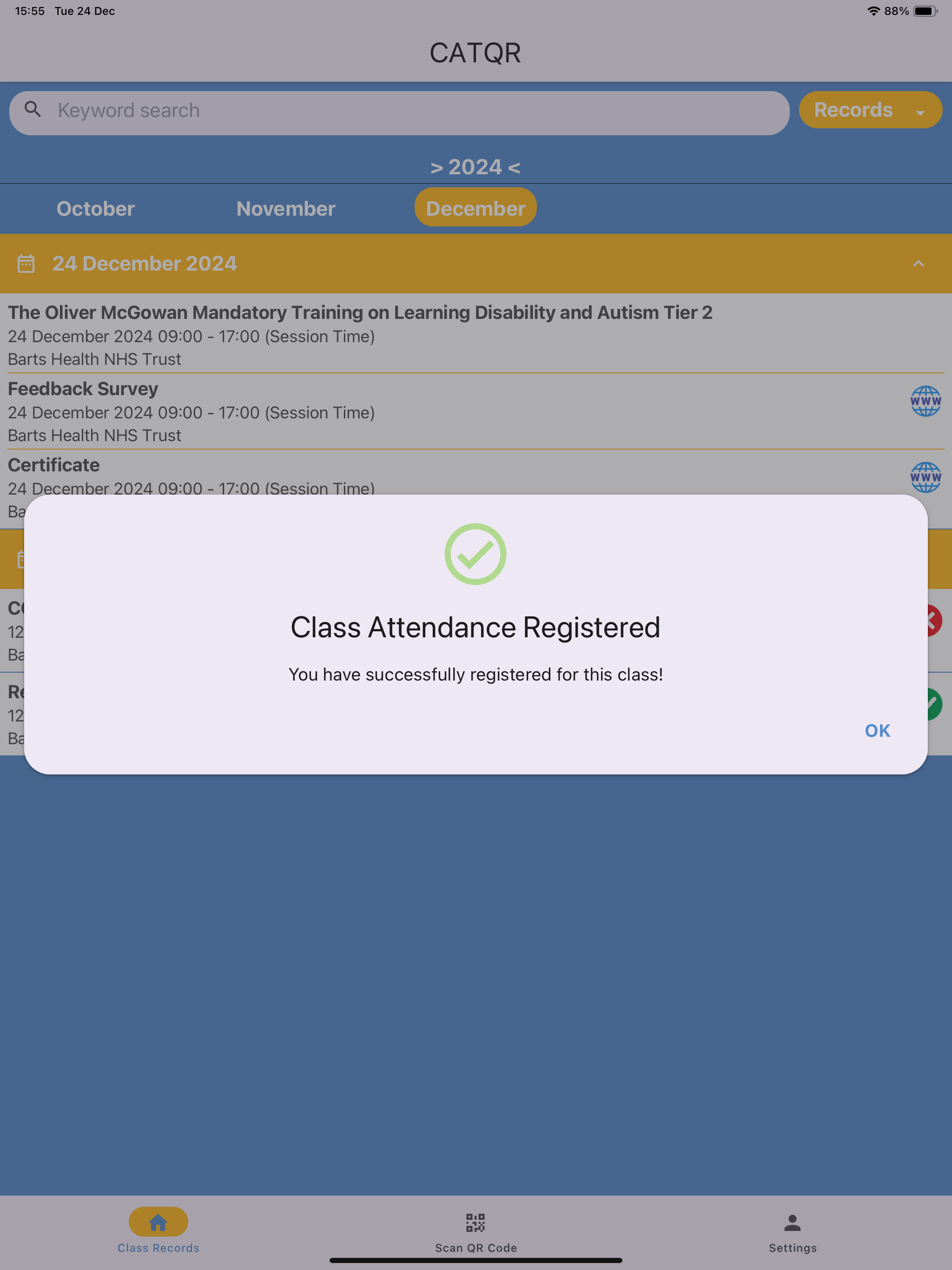 CATQR Class Attendance Tracker screenshot 6