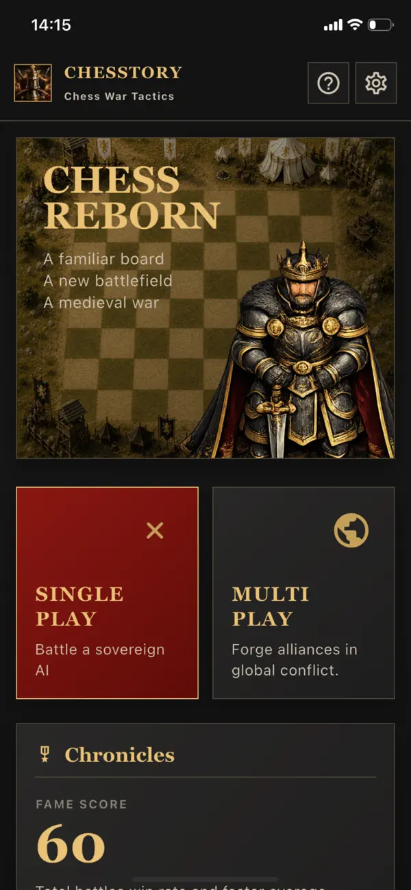 Screenshot #1 pour Chesstory - Chess War Tactics