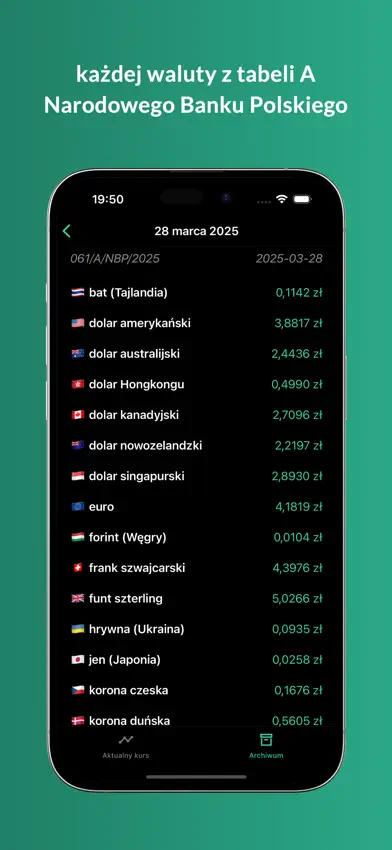 Średni Kurs NBP screenshot 3