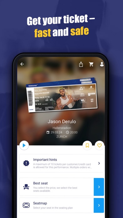 Ticketcorner - Event Tickets Screenshot 3 - AppWisp.com