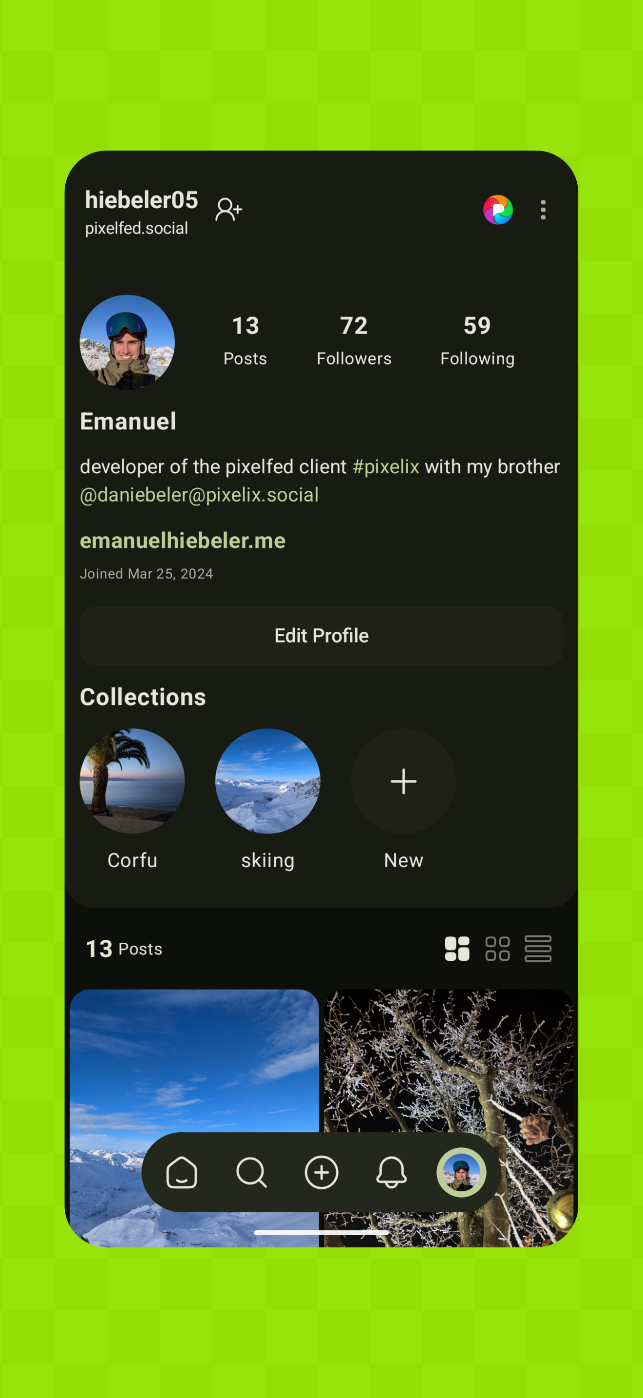 Pixelix - A Pixelfed Client