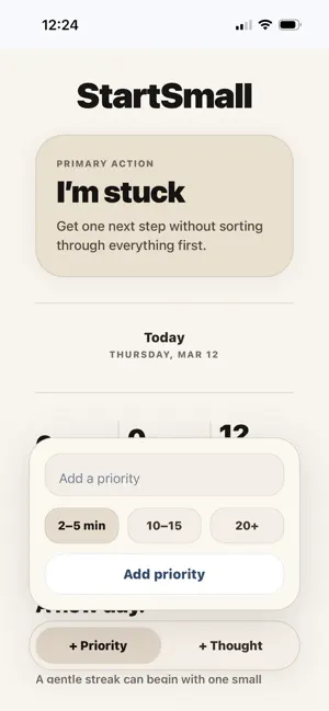StartSmall: Beat Overwhelm screenshot 4