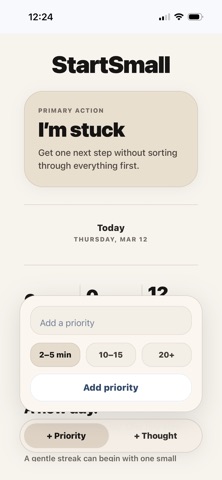 StartSmall: Beat Overwhelm Screenshot 4 of 5
