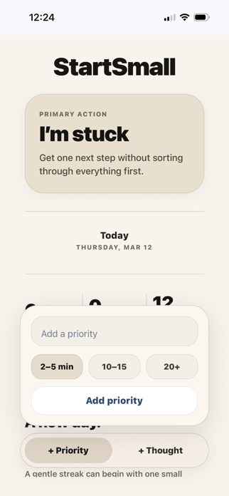 StartSmall: Beat Overwhelm Screenshot 4 of 5