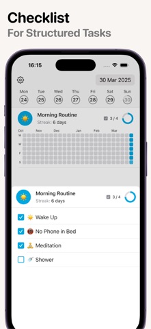 Routine flow - Quick Habit iPhone screenshot