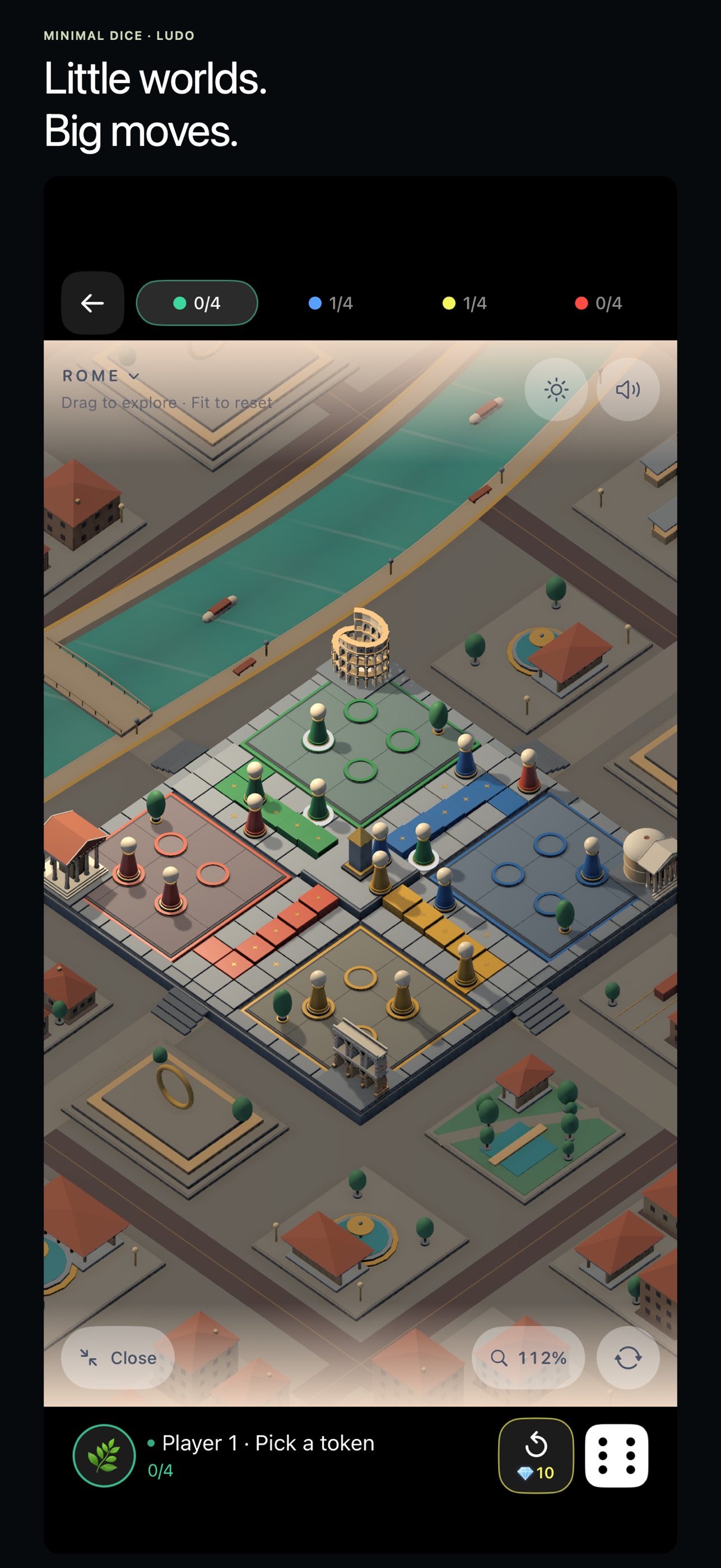 Screenshot 1 of Minimal Dice: Ludo & Pachisi