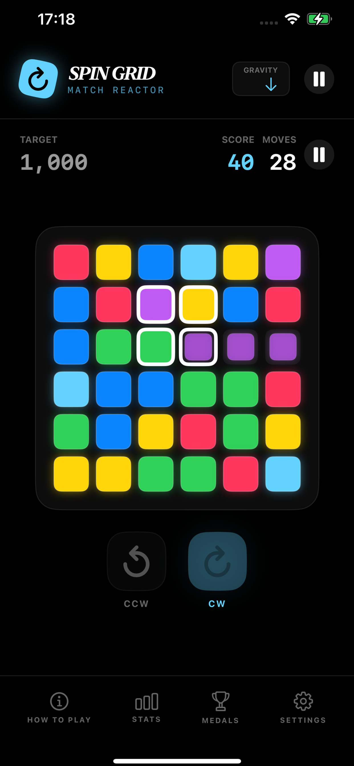 Spin Grid: Match Reactor