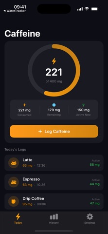 Caffeine Kit - Watch Tracker screenshot