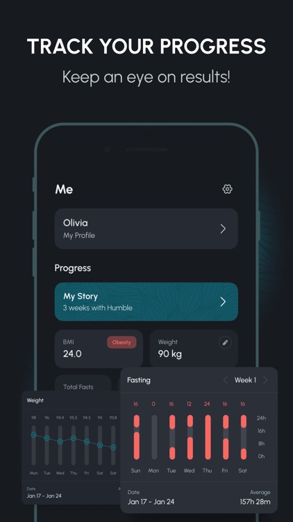 Humble. Fasting Health Tracker screenshot-3