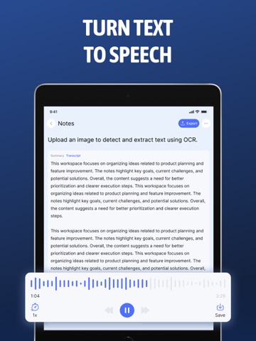 AI Note Taker - Summary AI iPad screenshot