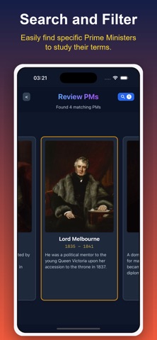 UK Prime Ministers Timeline iPhone screenshot