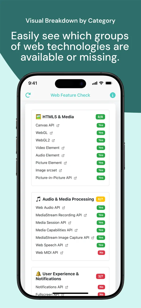 #2. Web Feature Check (iOS) 作者: Transporter Lab GmbH