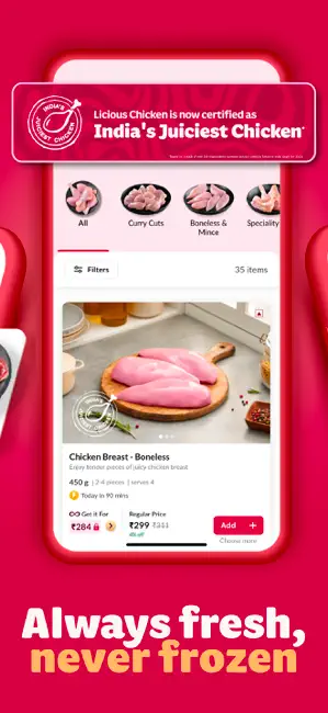 Licious - Chicken, Fish & Meat iPhone screenshot 2