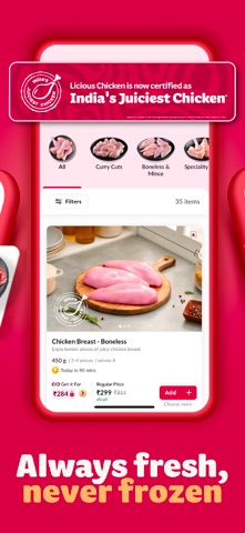 Licious - Chicken, Fish & Meat iPhone screenshot 2