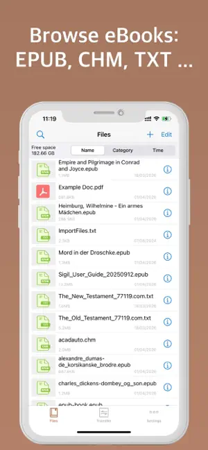Epub Reader -read epub,chm,txt screenshot 1