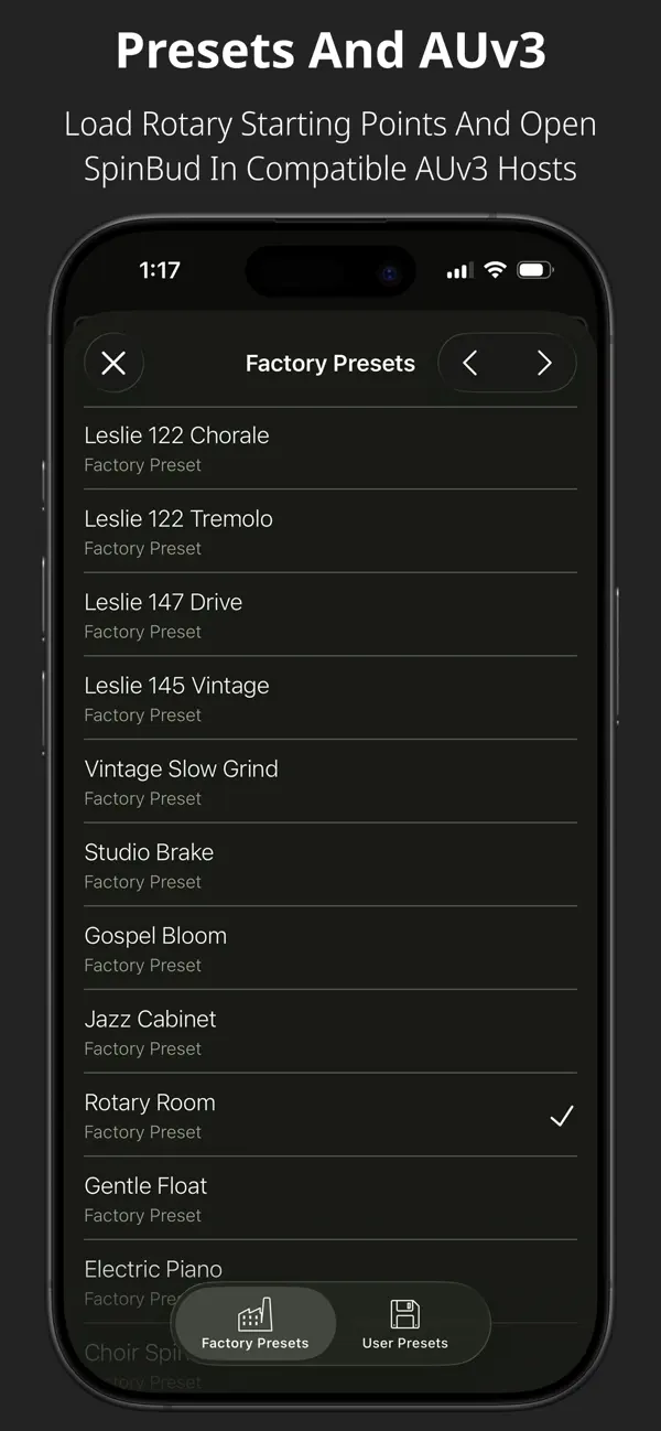 #5. SpinBud - Rotary Speaker FX (iOS) 由: Cem Olcay