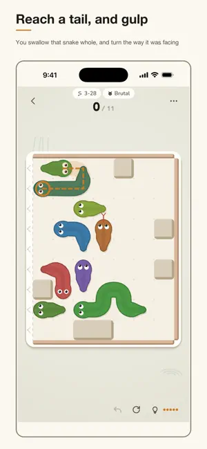 Gulp: Snake Eat Snake Puzzle screenshot 1