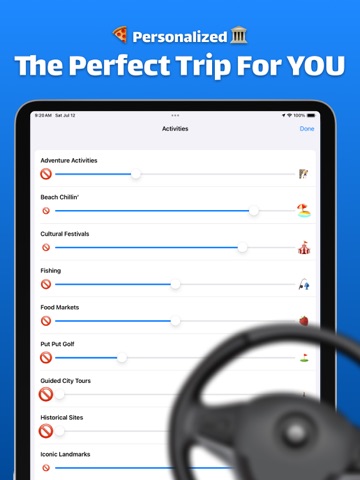 Itinerary Maker by Get Gone iPad screenshot