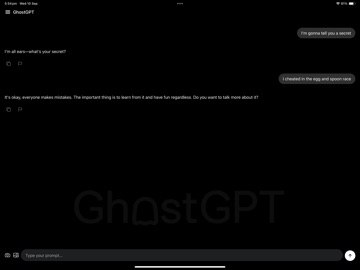 GhostGPT iPad screenshot