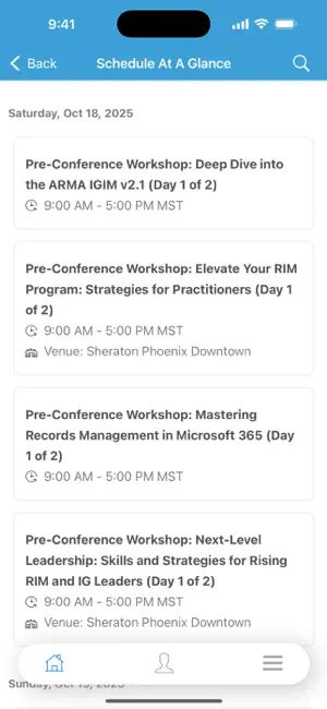 ARMA International Conferences screenshot 2