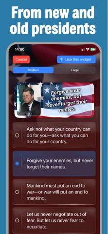 ThePresidentsWidget screenshot