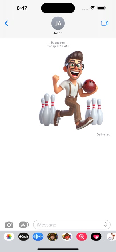 Ten Pin Bowler Man Stickers