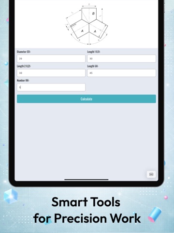 Flat Pattern Bend Calculator iPad screenshot