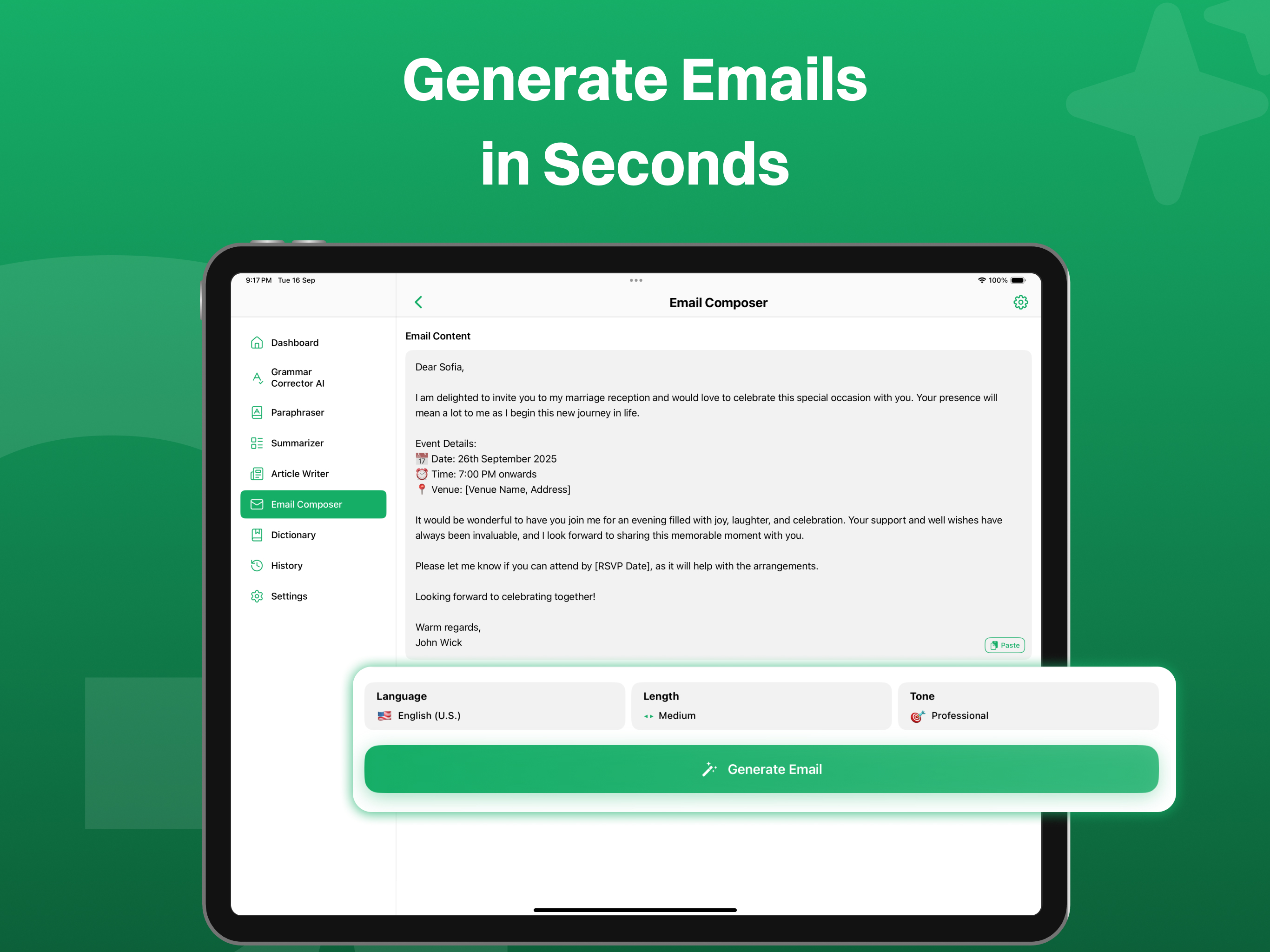 Grammar Check Corrector AI App