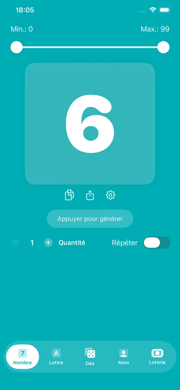 Screenshot #1 pour rasgele - Générateur Aléatoire