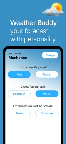 AI Weather Buddy iPhone screenshot