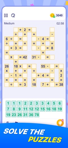 Number Puzzle - Cross Math iPhone screenshot