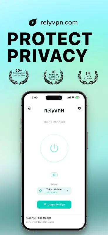 RelyVPN, 永久福利模式,无限流量！ screenshot 1 of 6