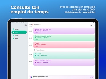 Papillon: Cours, Notes, Tâches iPad screenshot 2