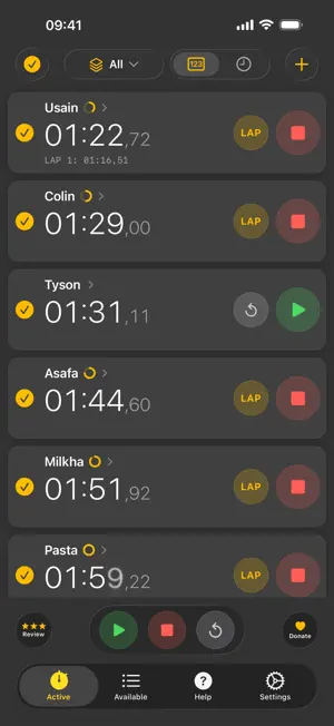 ZiadaTime - multi-stopwatch screenshot 1