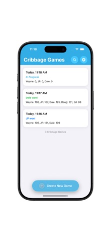 Cribbage Board ‎ iPhone screenshot