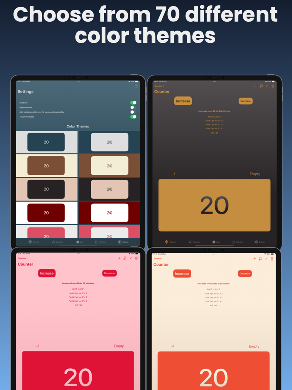 Strikketeller iPad screenshot 4 - Utilities app