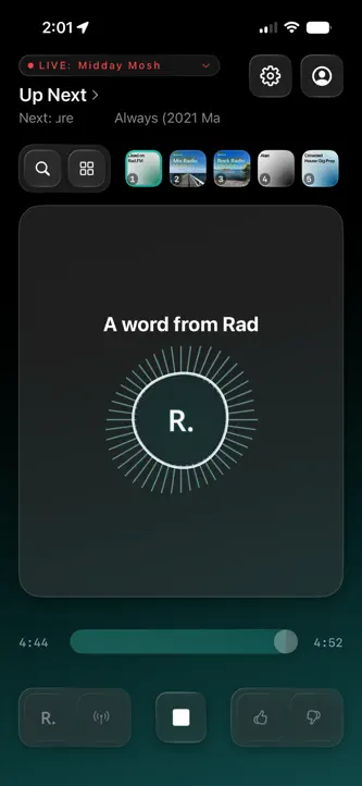 Rad.fm: Your Own Radio DJ screenshot 1