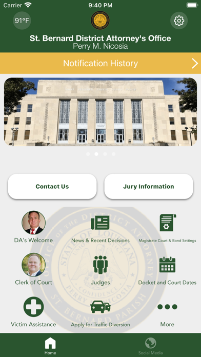 St. Bernard District Attorney Screenshot