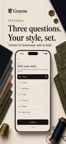 Grayne: Men's Outfit Planner screenshot