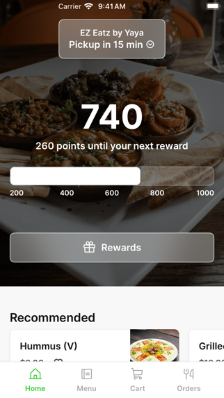 EZ Eatz by Yaya iPhone screenshot 1 - Food & Drink app