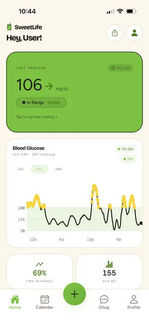 SweetLife - Diabetes Tracker screenshot 1